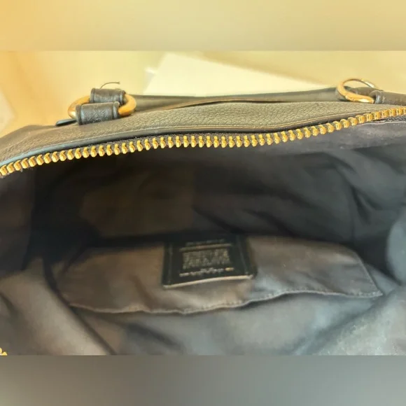 Coach Mini Emma Satchel in Black Refined Pebble Leather with Wallet - Picture 5 of 13